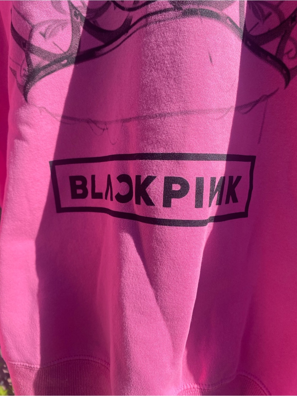 Black Pink Graphic Sweatshirt